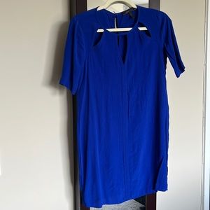 BCBGmaxazria royal blue cutout shift dress.summer light size XS